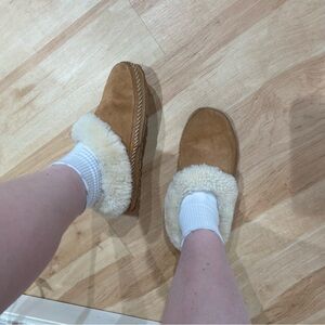 Vintage LL Bean Sherpa Slippers/Moccasins